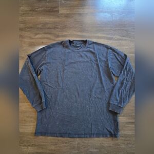 Zanerobe Vintage Charcoal Wash Mens Long Sleeve Tee Size L 100% Cotton